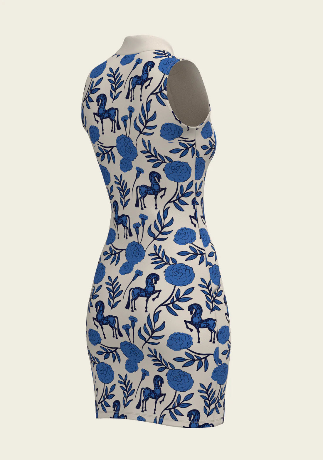 Espoir Peony on Blue Golf Dress