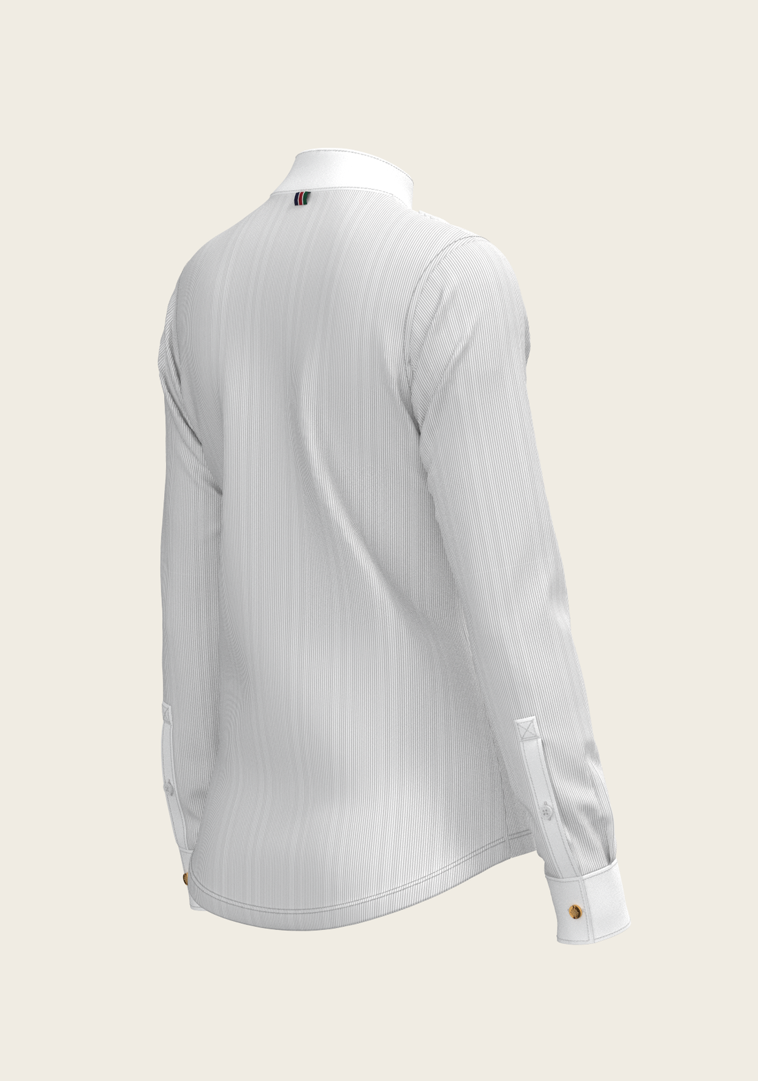 Stripes in Grey Short Pleated Long Sleeve Show S