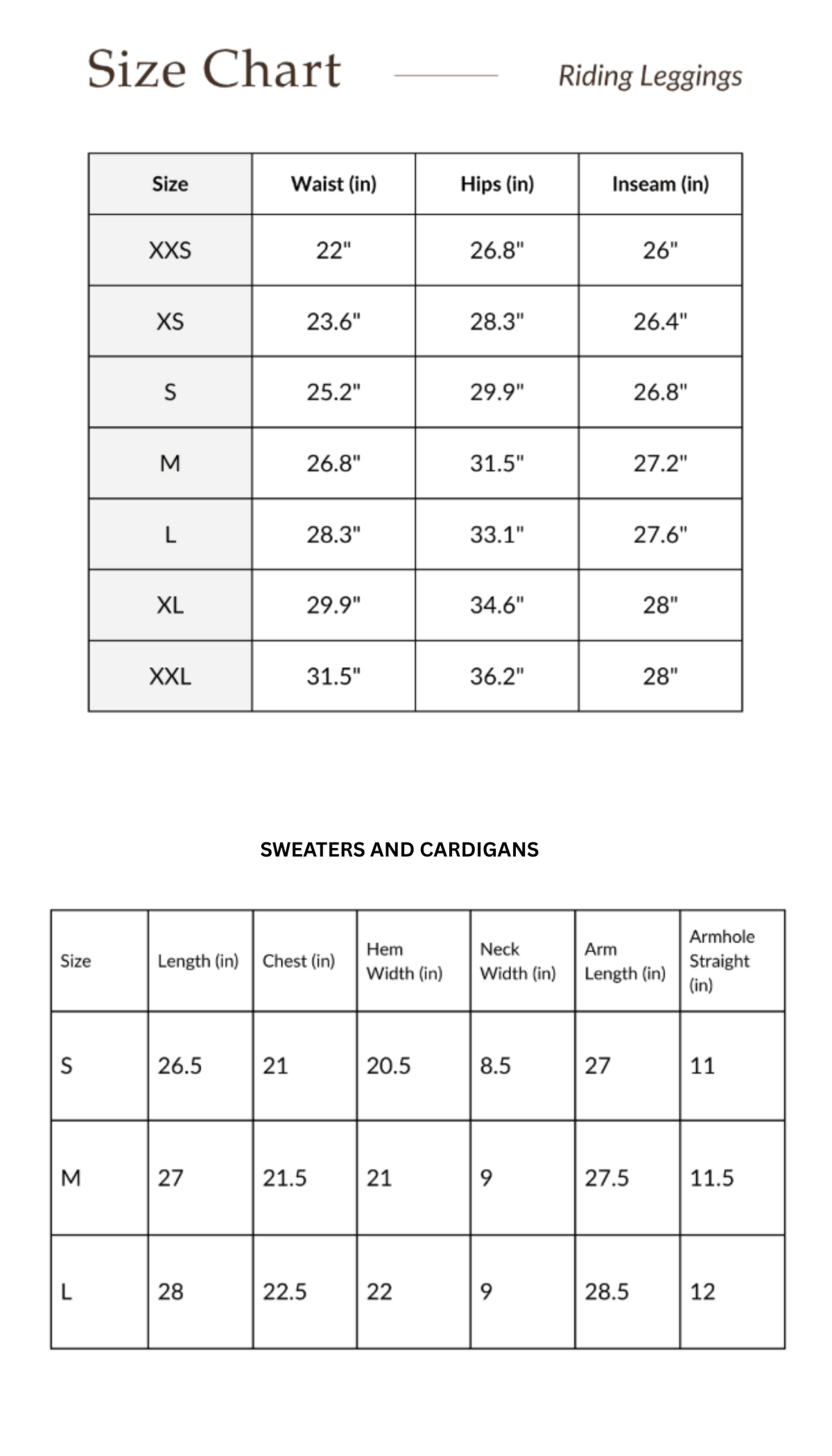 Size guide