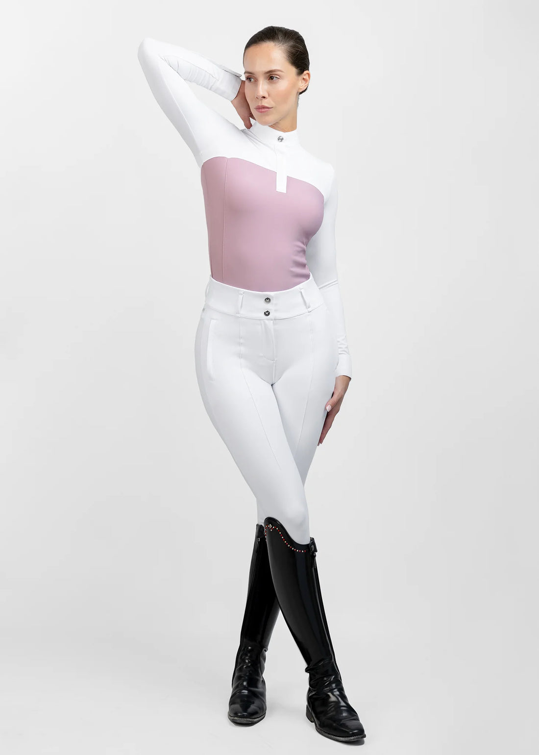 Mauve | Era Long Sleeve Show Shirt – MAXIMILIAN Equestrian