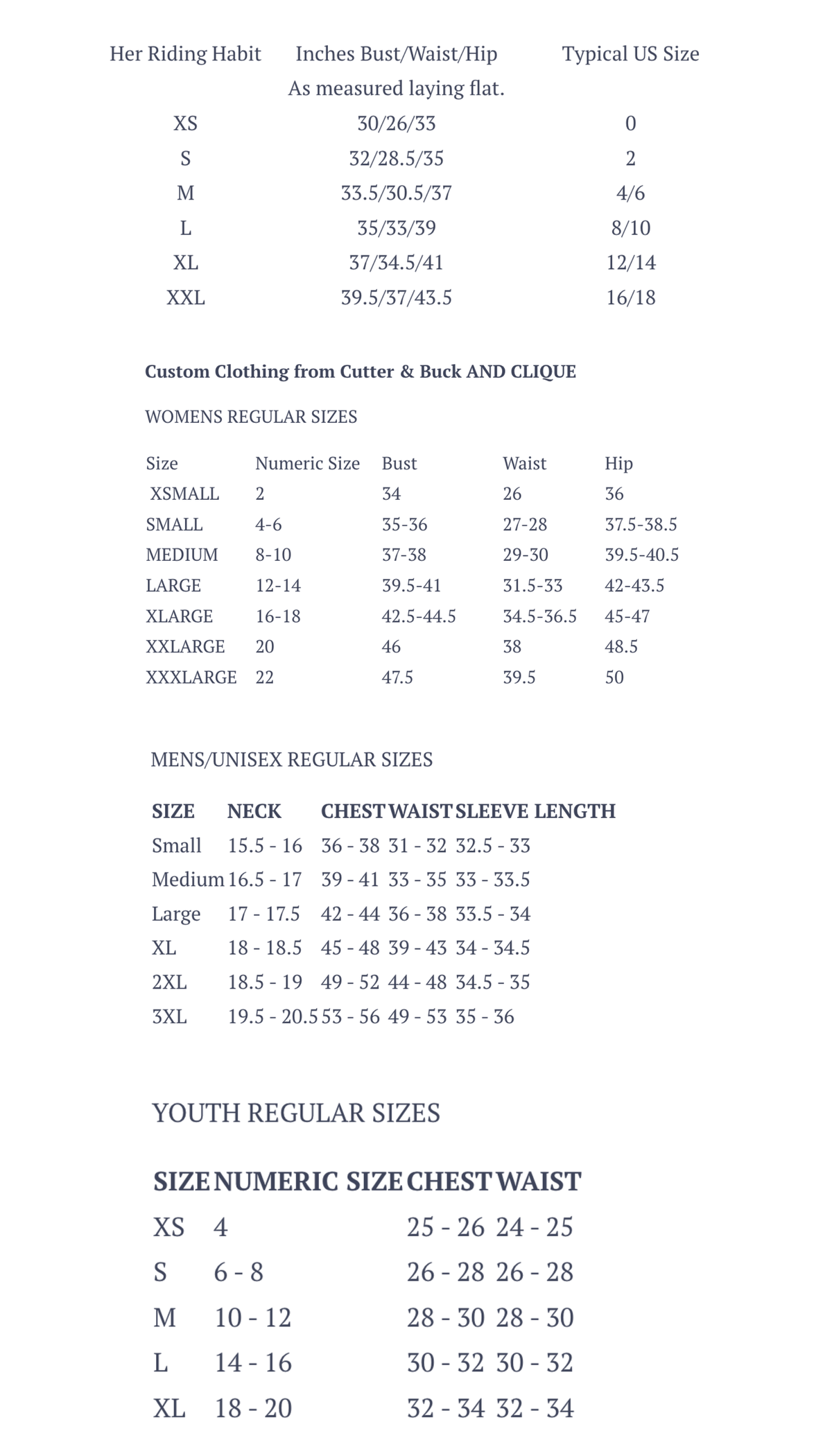 Size guide