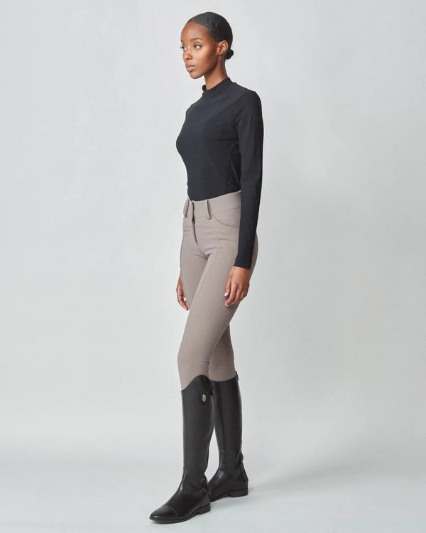Black | Lightweight Long Sleeve, lightweight long sleeve on model with grey breeches