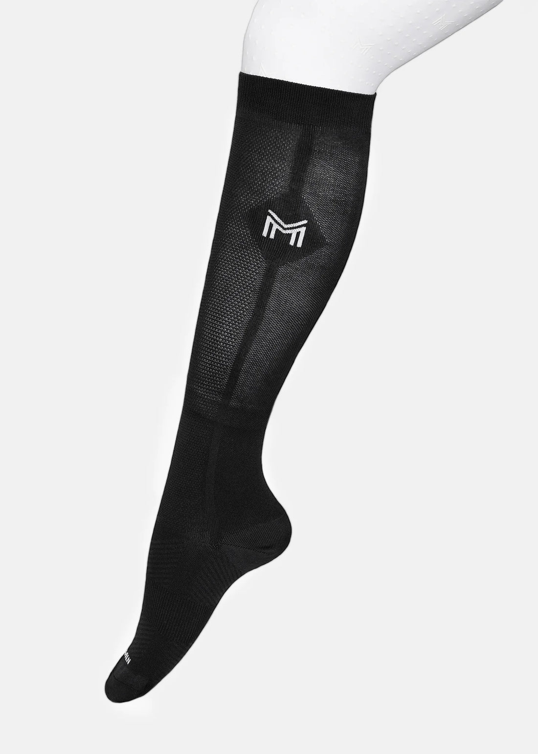 Black | Neo Riding Socks – MAXIMILIAN Equestrian, knee-high riding sock with logo, black