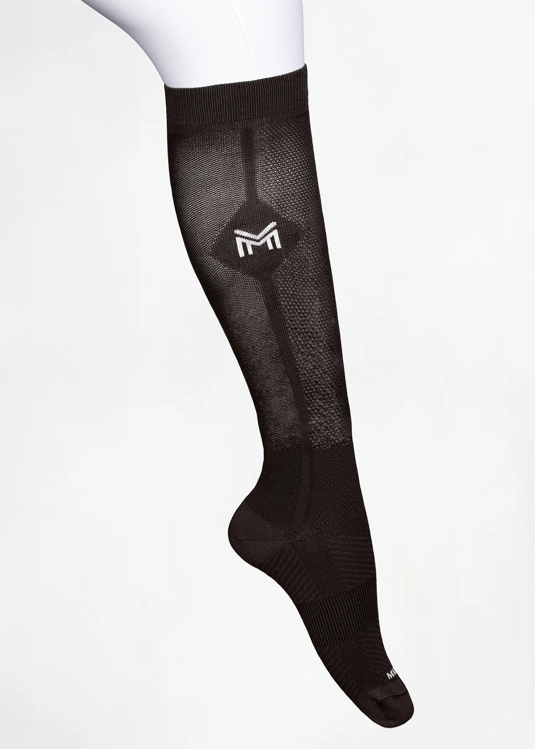 Black | Neo Riding Socks – MAXIMILIAN Equestrian, knee-high riding sock with logo, black