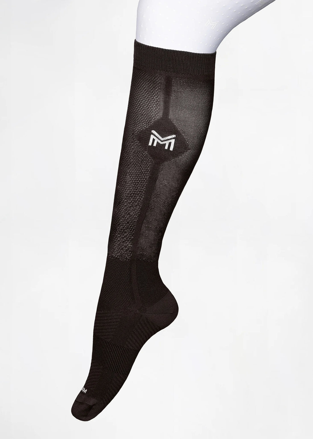 Black | Neo Riding Socks – MAXIMILIAN Equestrian, knee-high riding sock with logo, black