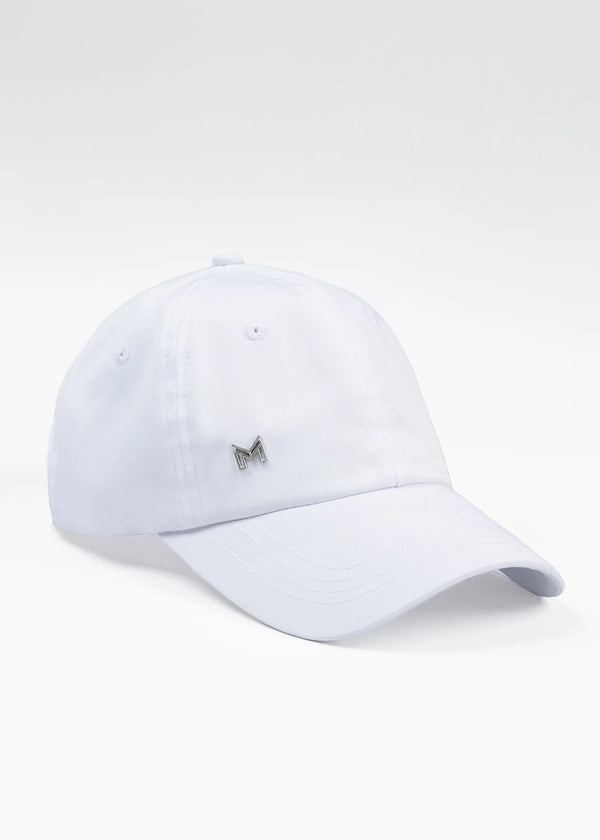 White | Ray Cap – MAXIMILIAN Equestrian, baseball cap with logo, front view