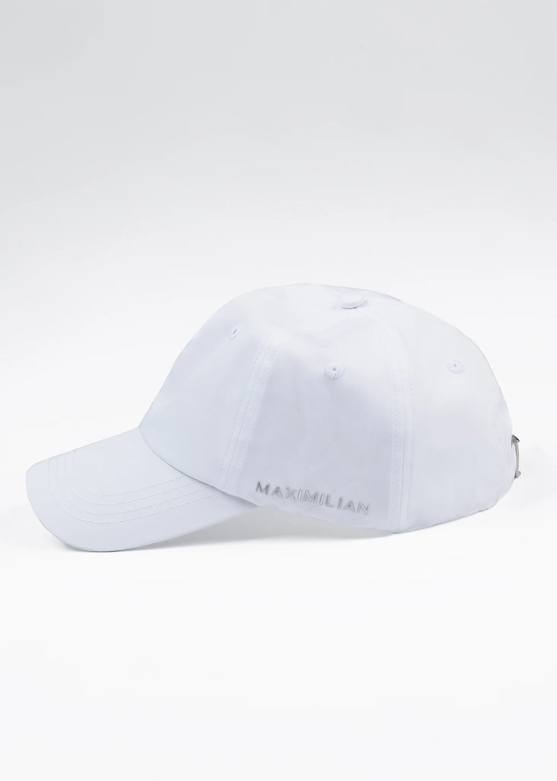 White | Ray Cap – MAXIMILIAN Equestrian, baseball cap, side view