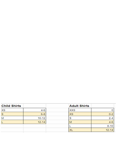 Kathryn Lily Equestrian size chart