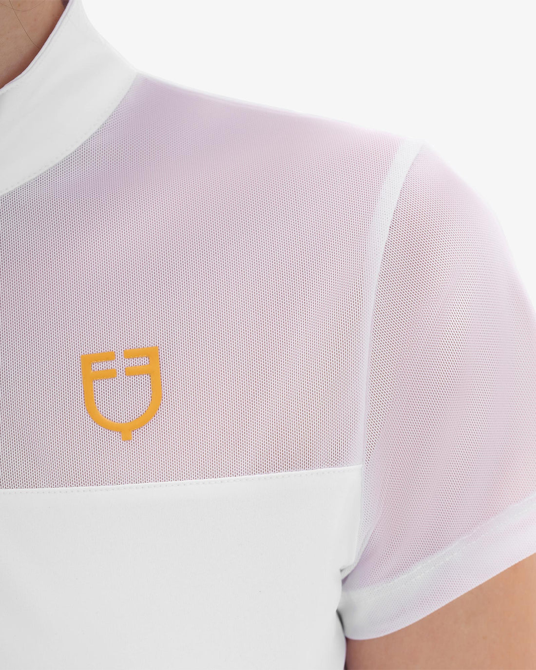 White | Women's Training Polo Shirt with Mesh Inserts – Equestro