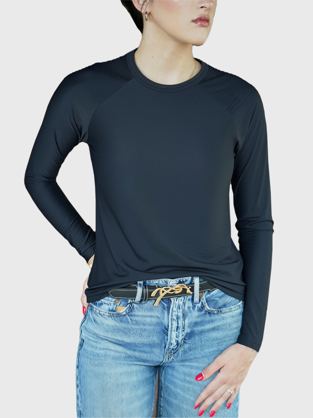 Camellia L/S Waffle Tee – Coeurmandie