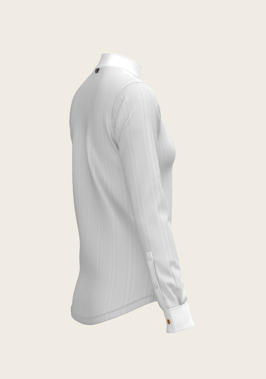 Stripes in Grey Short Pleated Long Sleeve Show S