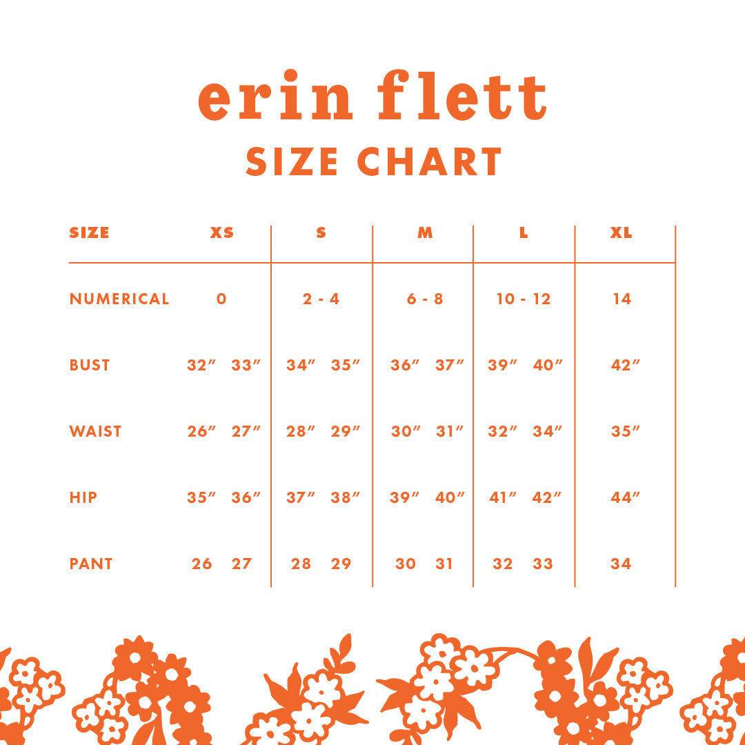 Erin Flett size chart