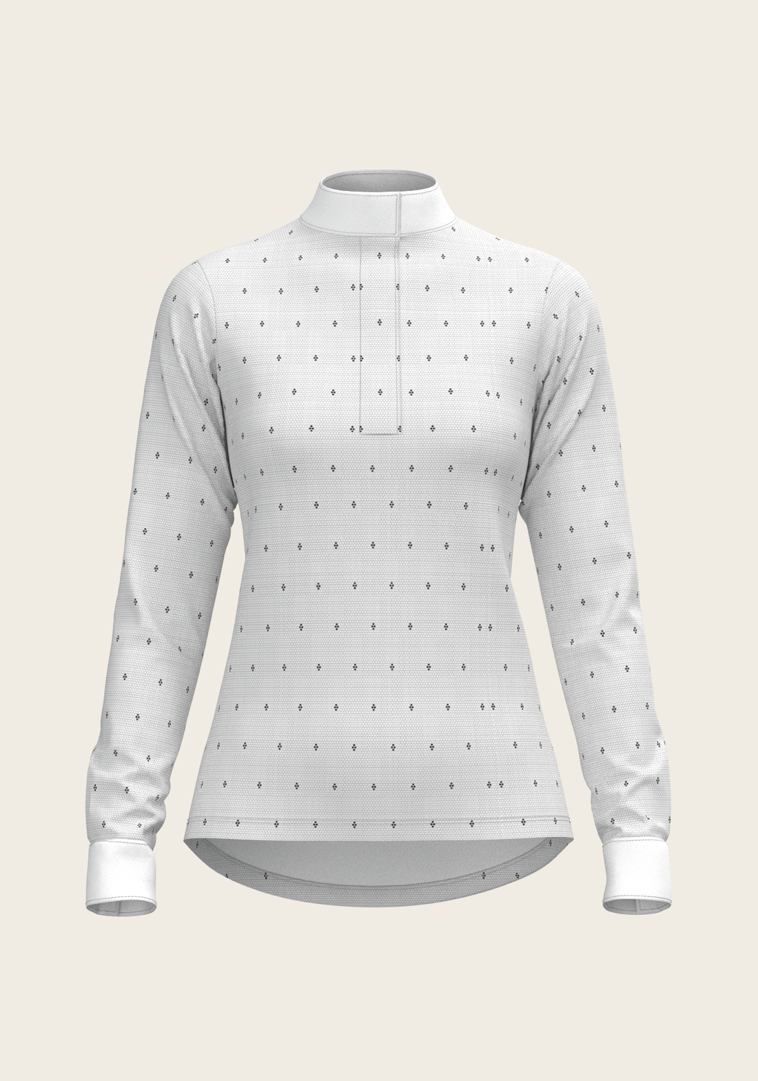 Mosaic 4 Dot Quarter Zip Long Sleeve Show Shirt