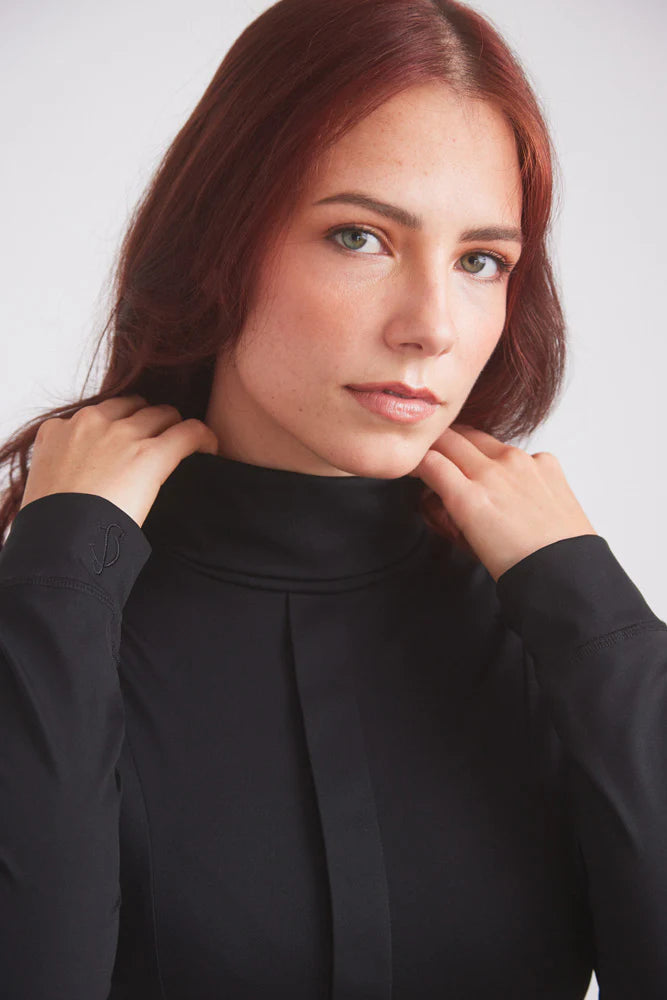 Black | Haley, three-quarter view on model
