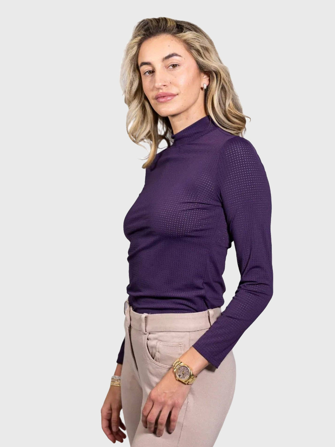 Alesia Mock Neck Shirt