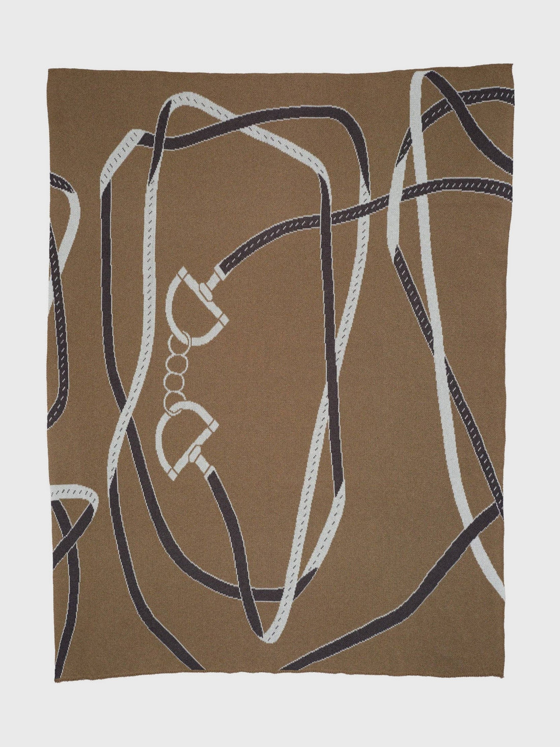 Equestrian Tack Knit Throw