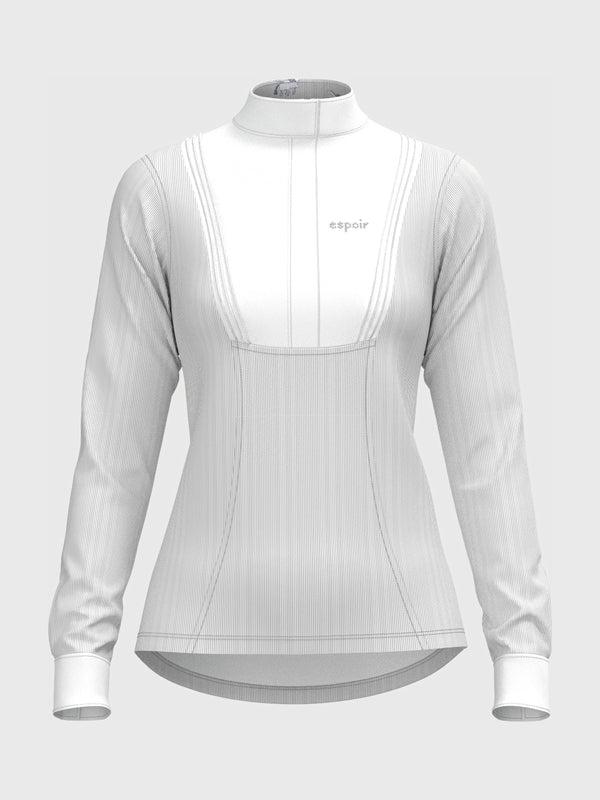 Striped Pleated Long Sleeve Show Shirt