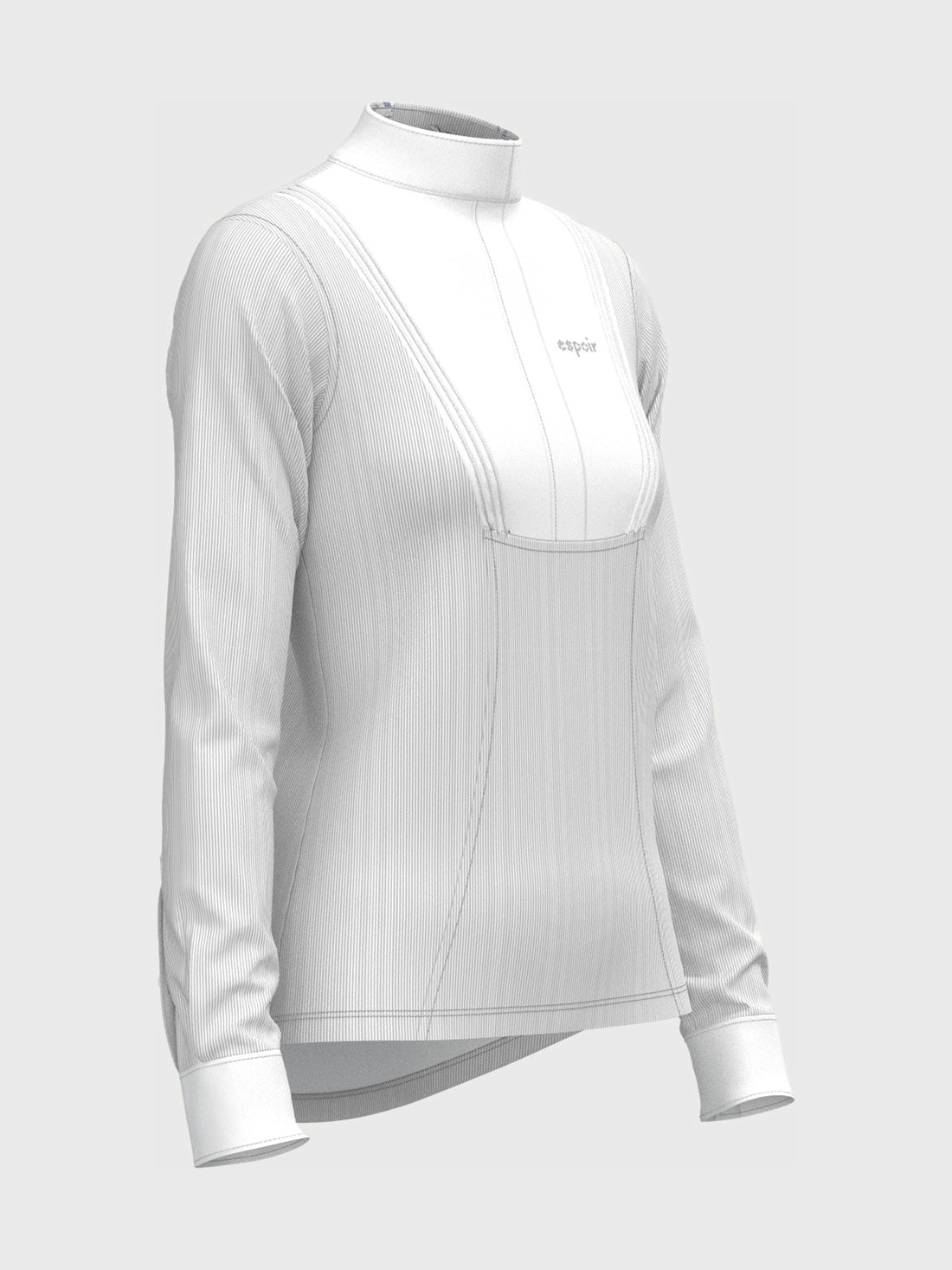Striped Pleated Long Sleeve Show Shirt