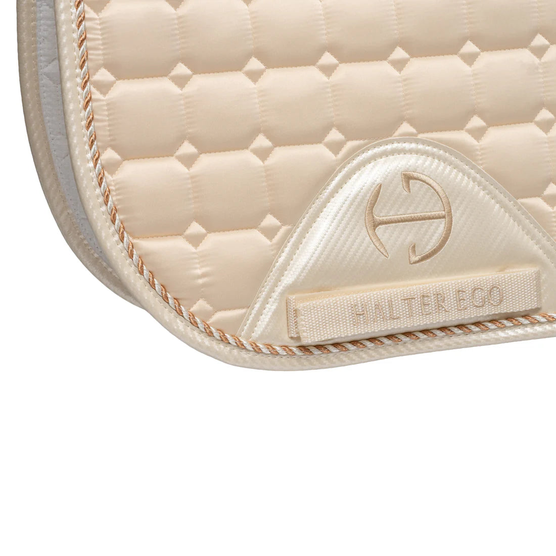 Ivory Luxe | Halter Ego Carbon Tech Satin Classic Jump Saddle Pad