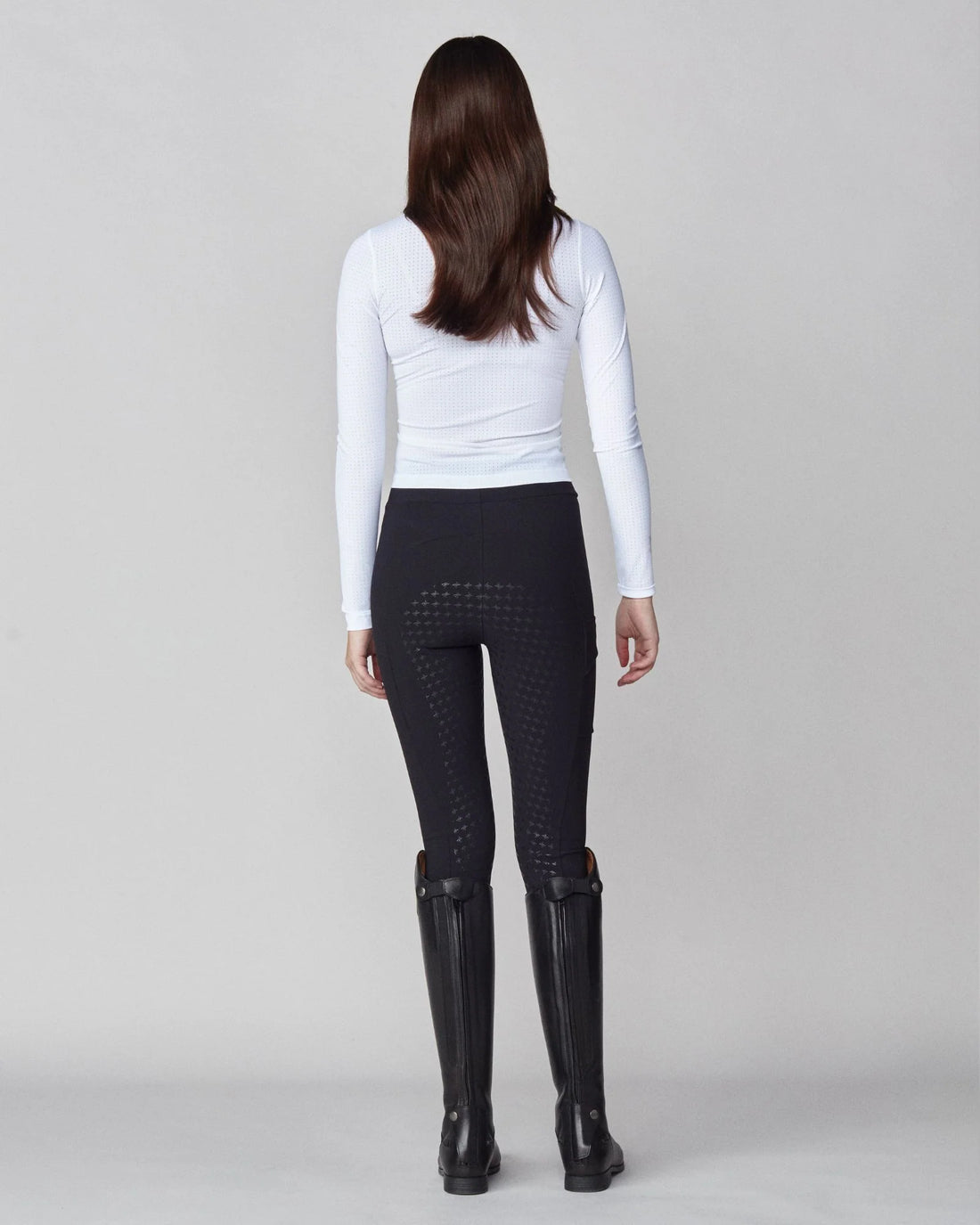 White | AirTech Full Zip White, back view on model