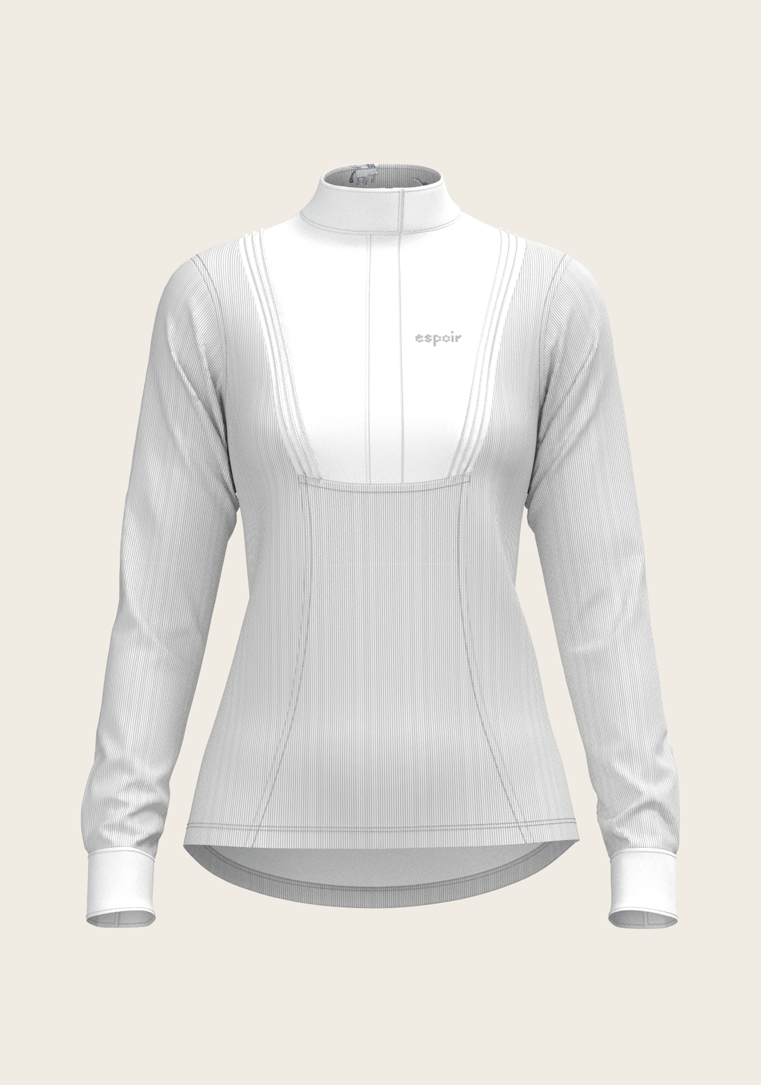 Stripes in Grey Short Pleated Long Sleeve Show S