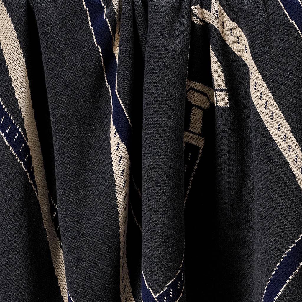 Equestrian Tack Knit Throw