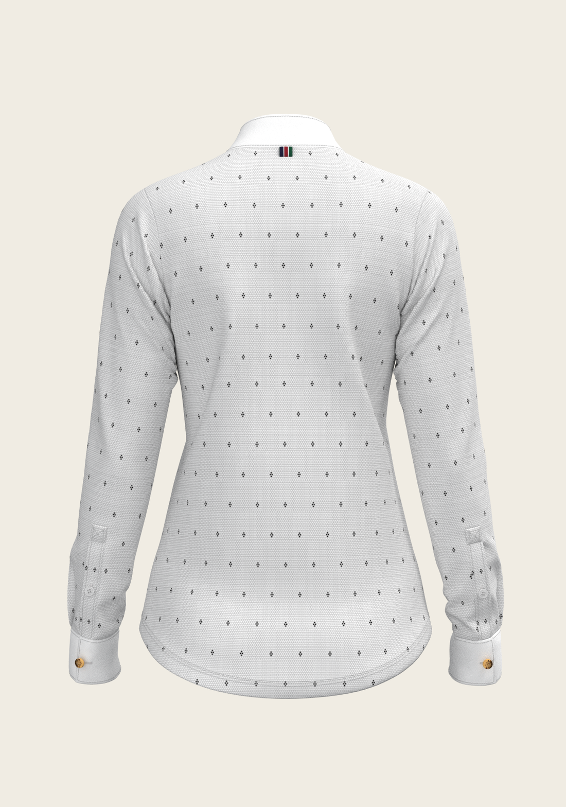 Mosaic 4 Dot Quarter Zip Long Sleeve Show Shirt