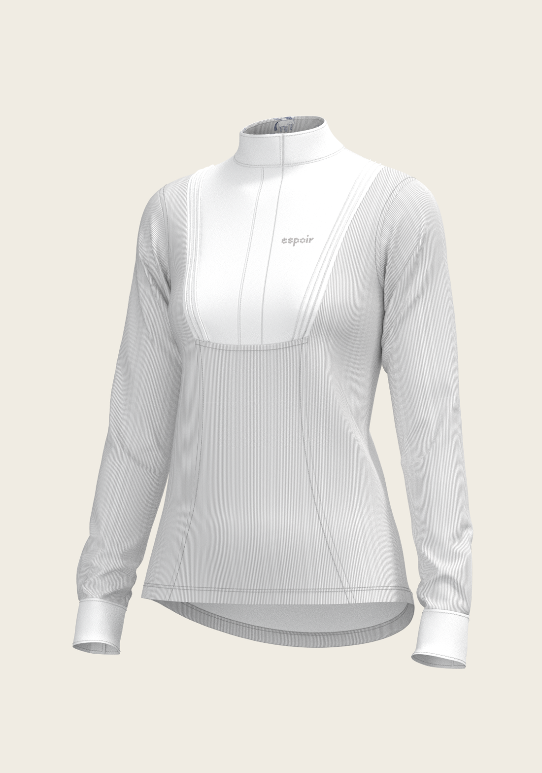 Stripes in Grey Short Pleated Long Sleeve Show S