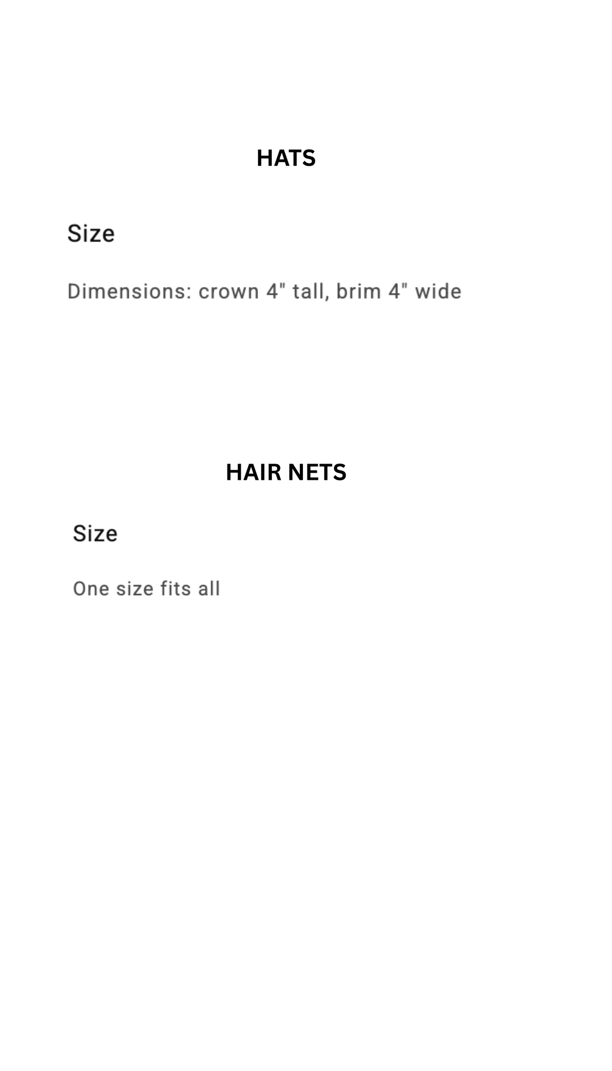 Size guide