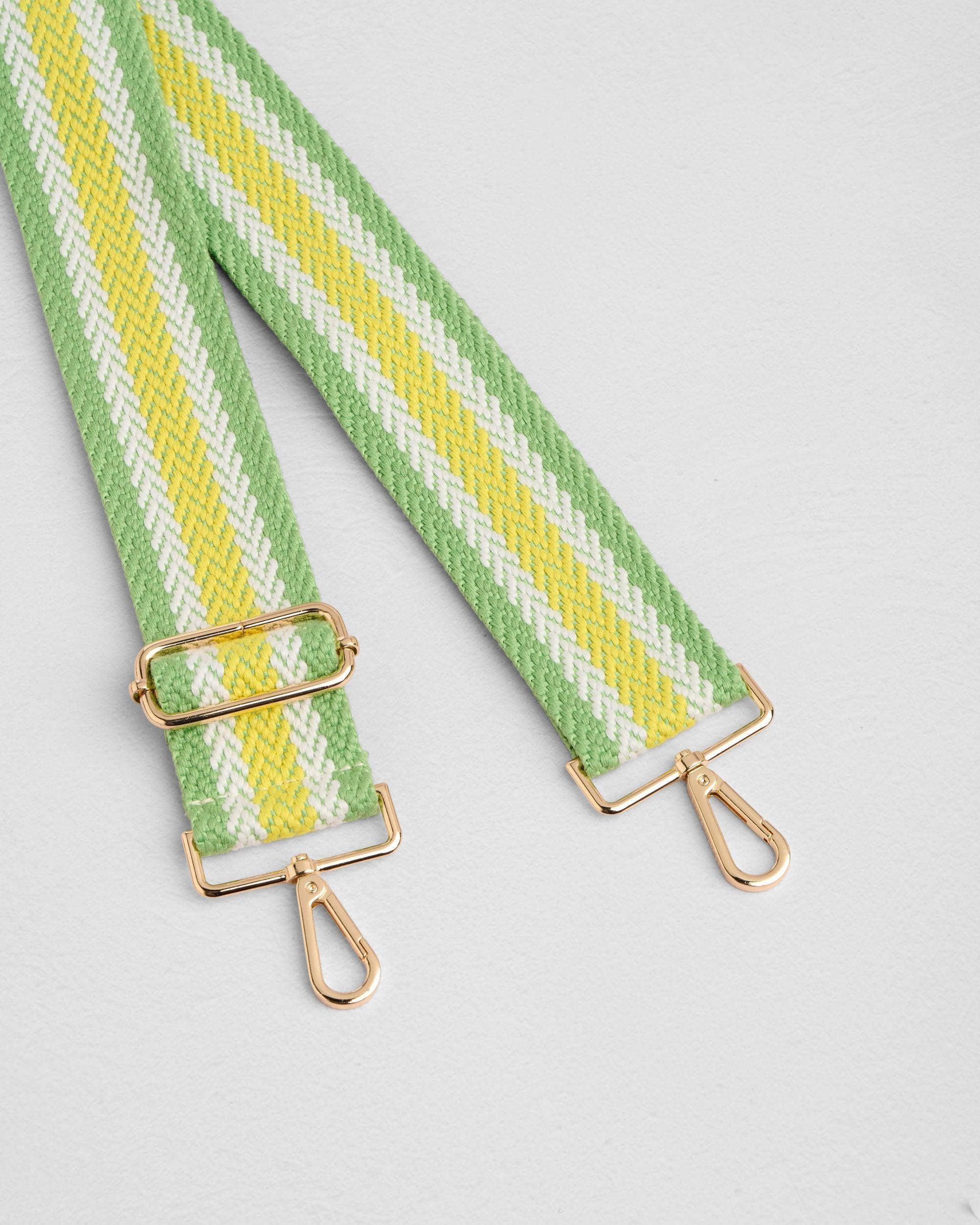 Strap Green Woven Stripe