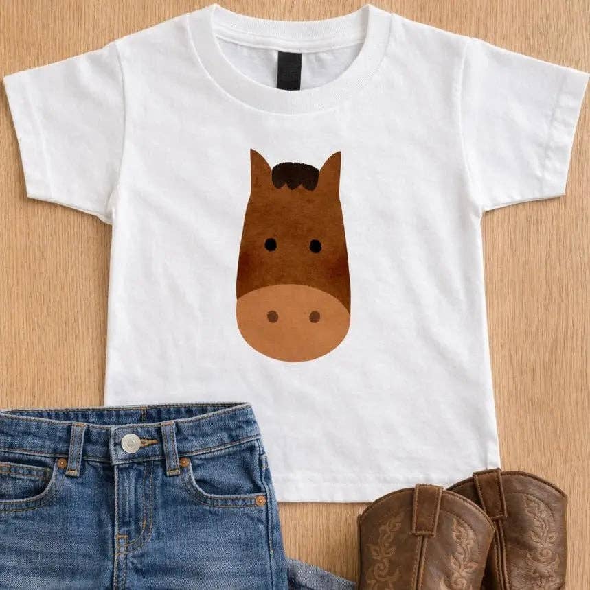 Barn Buddy Horse Toddler Tee: 2T