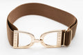 Toffee- 1.5" Gold Stirrup Elastic Belt