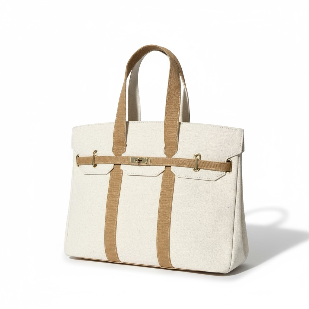 The Luxe Signature Tote- Short Handle: Tan