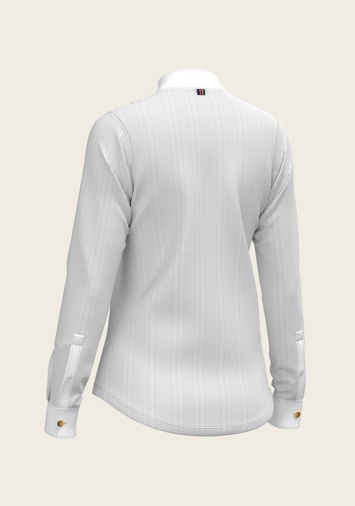 Stripes in Grey Short Pleated Long Sleeve Show S
