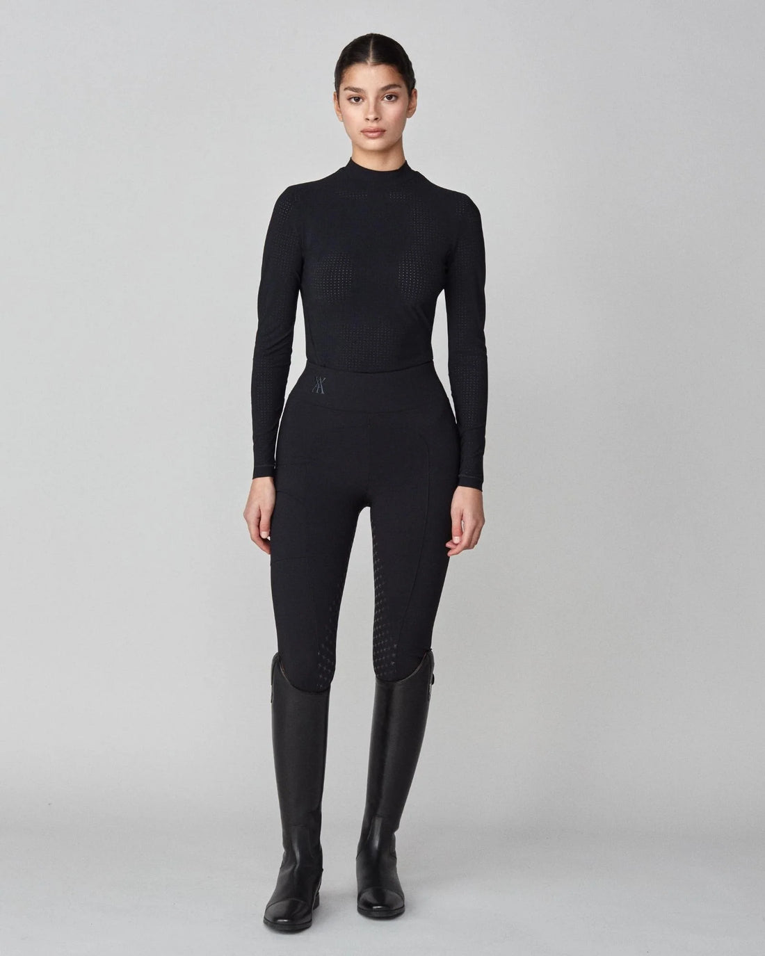 Black | AirTech Long Sleeve, full-length front view on model