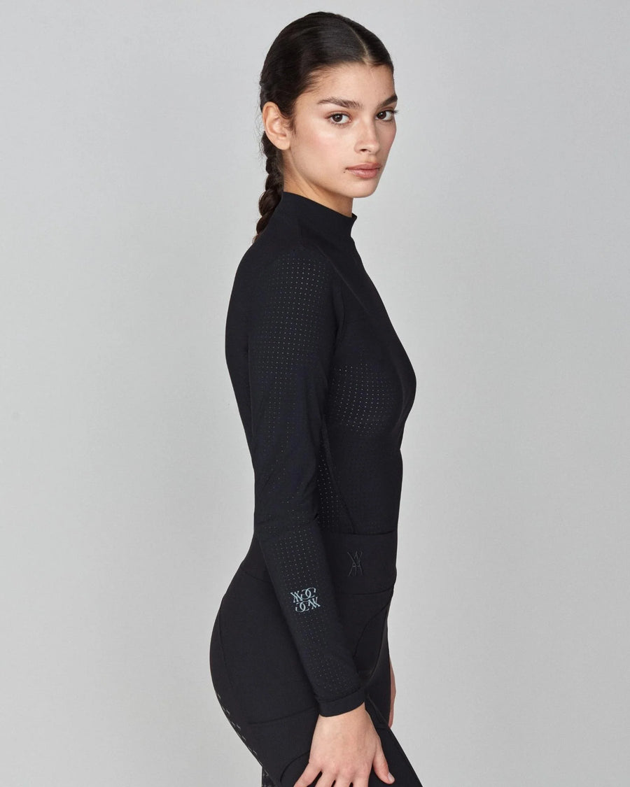 Black | AirTech Long Sleeve, three-quarter front view on model
