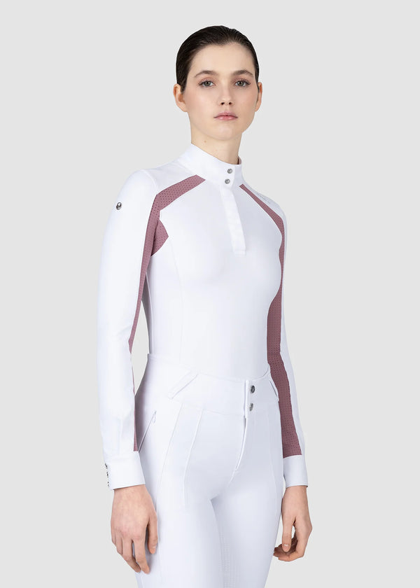 Mauve | Aveen Long Sleeve Show Shirt – MAXIMILIAN Equestrian