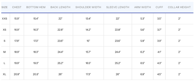 Size guide