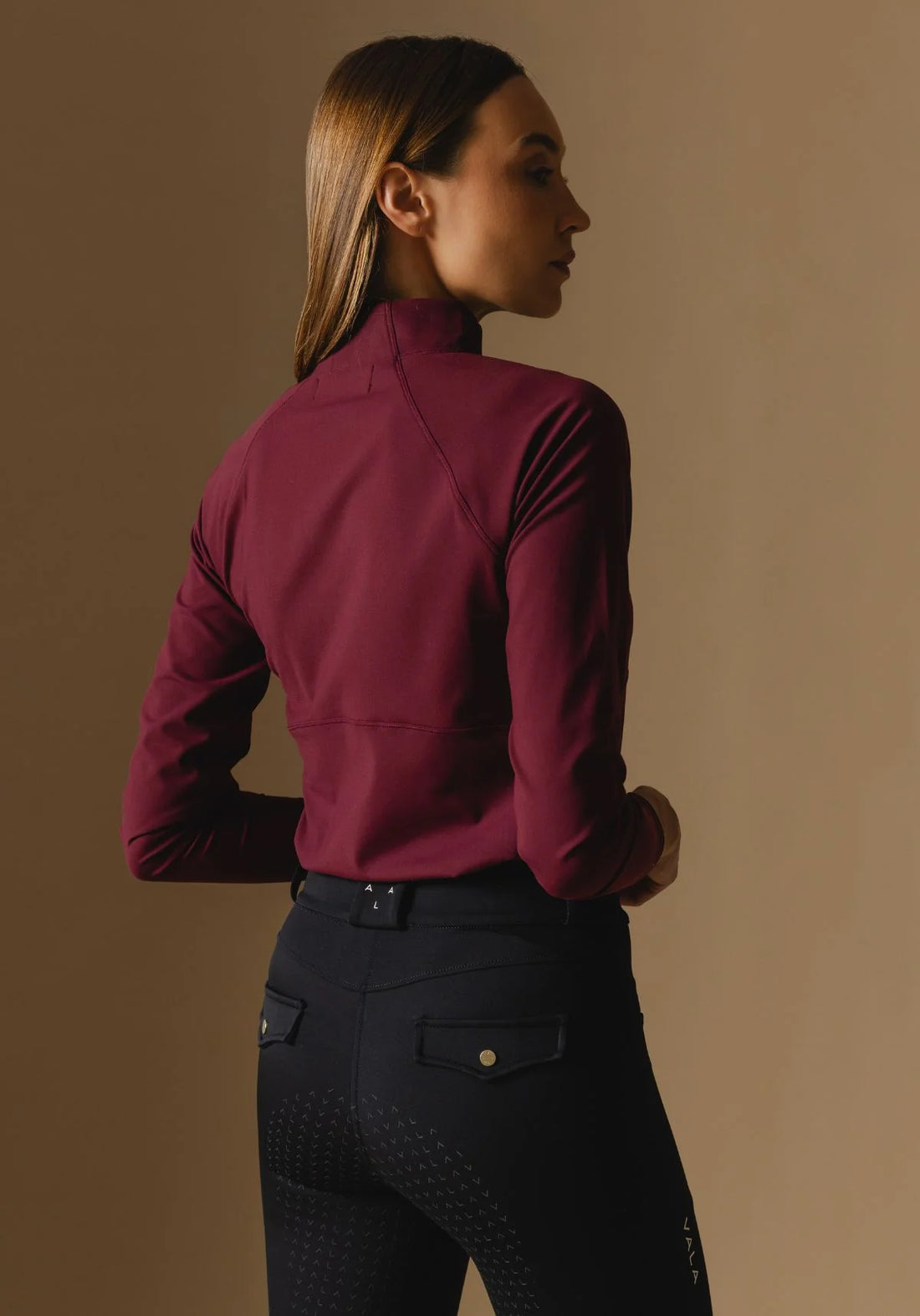 Deep Cherry | Cloudline 1/2 Zip Long Sleeve Top – VALA
