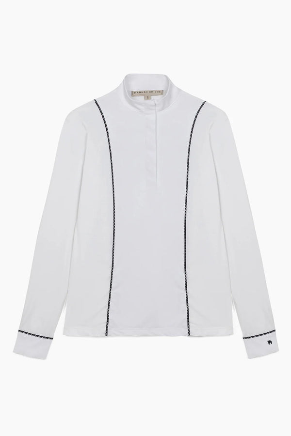 White | Constance Heart Horse Long Sleeve Show Shirt – Hannah Childs Lifestyle