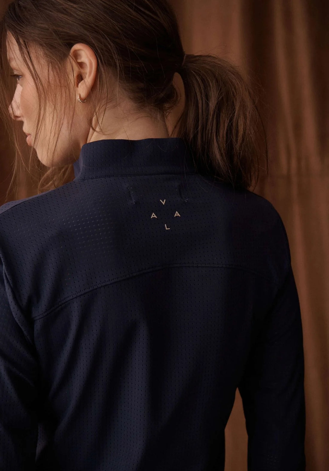 Navy | Elsa Mesh Long Sleeve Zip – VALA