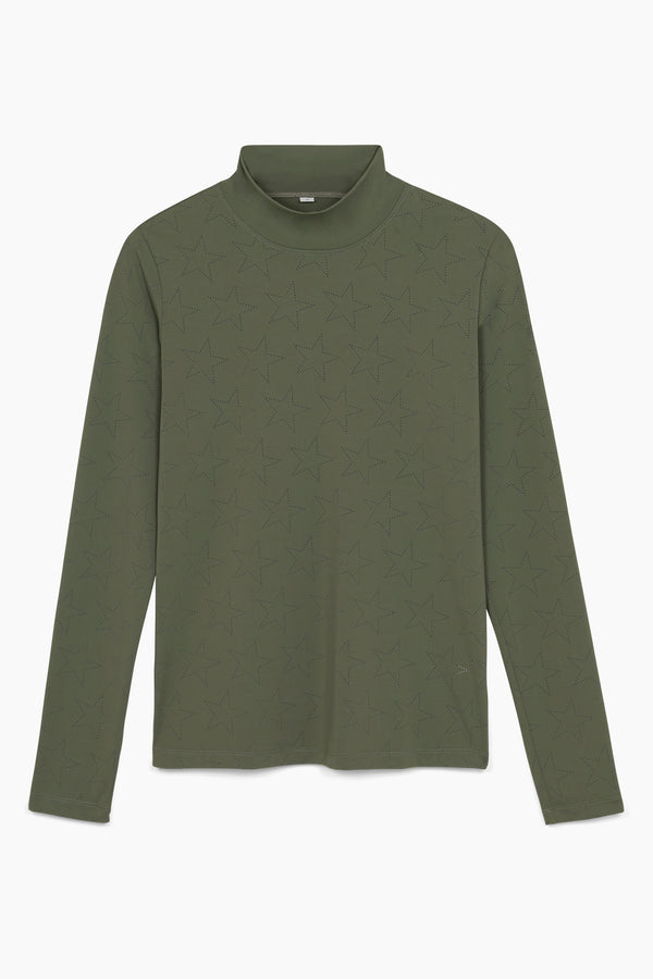 Farrah Star Turtleneck Training Top – Pitch Black – Hannah Childs Lifestyle