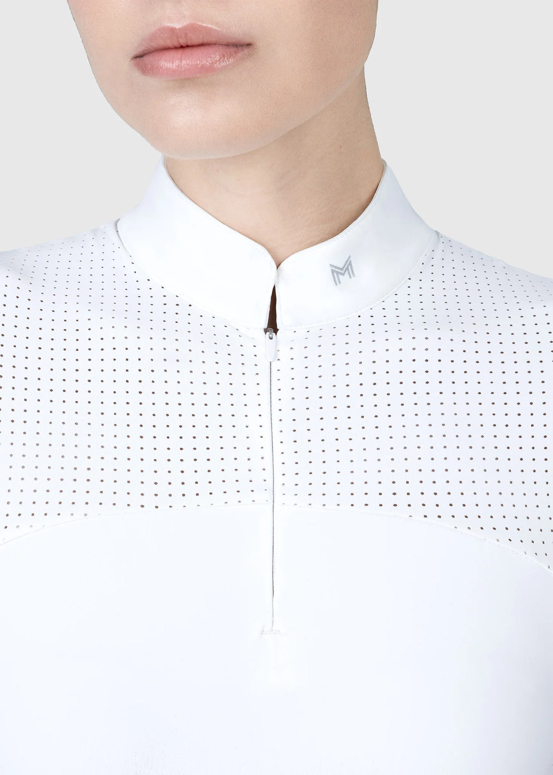 White | Grace Long Sleeve Show Shirt – MAXIMILIAN Equestrian