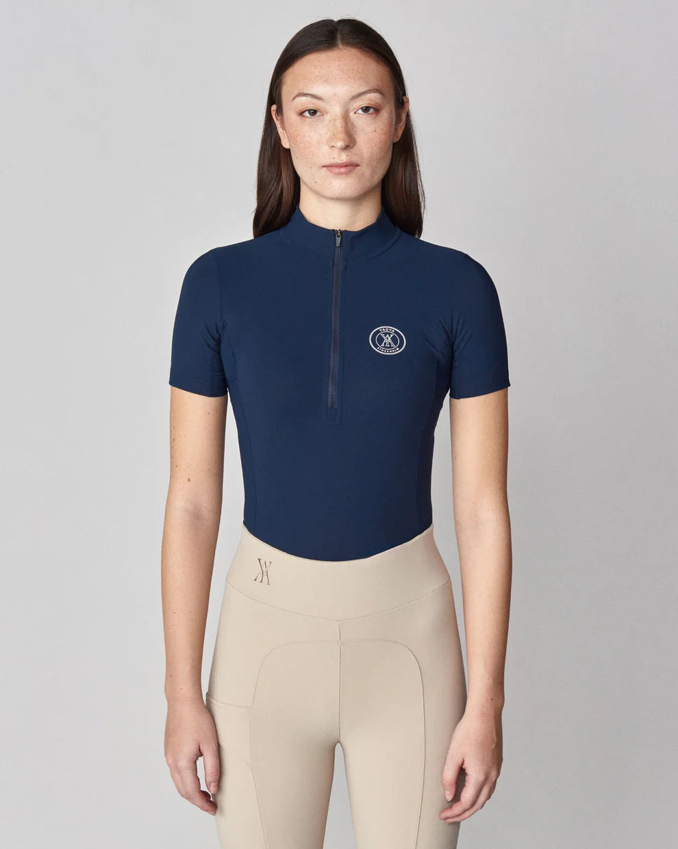 Navy | Half Zip Short Sleeve