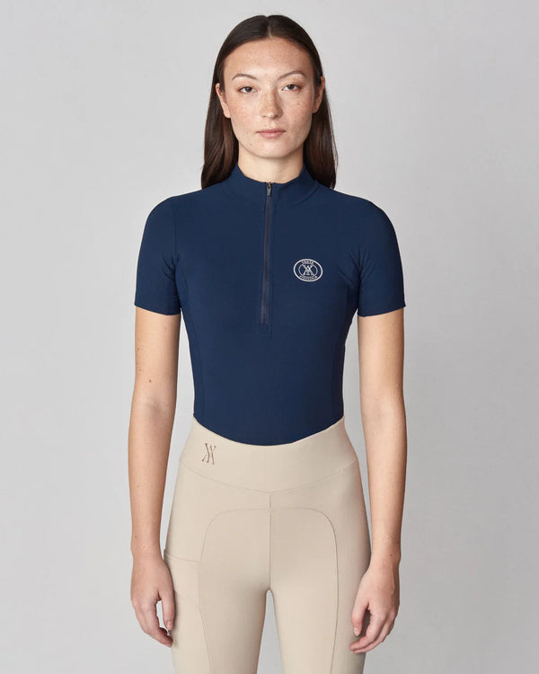 Navy | Half Zip Short Sleeve