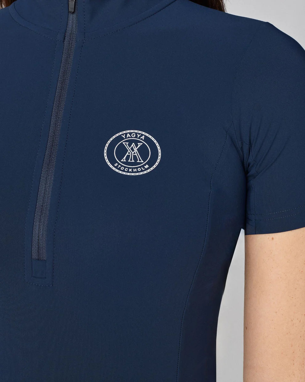 Navy | Half Zip Short Sleeve