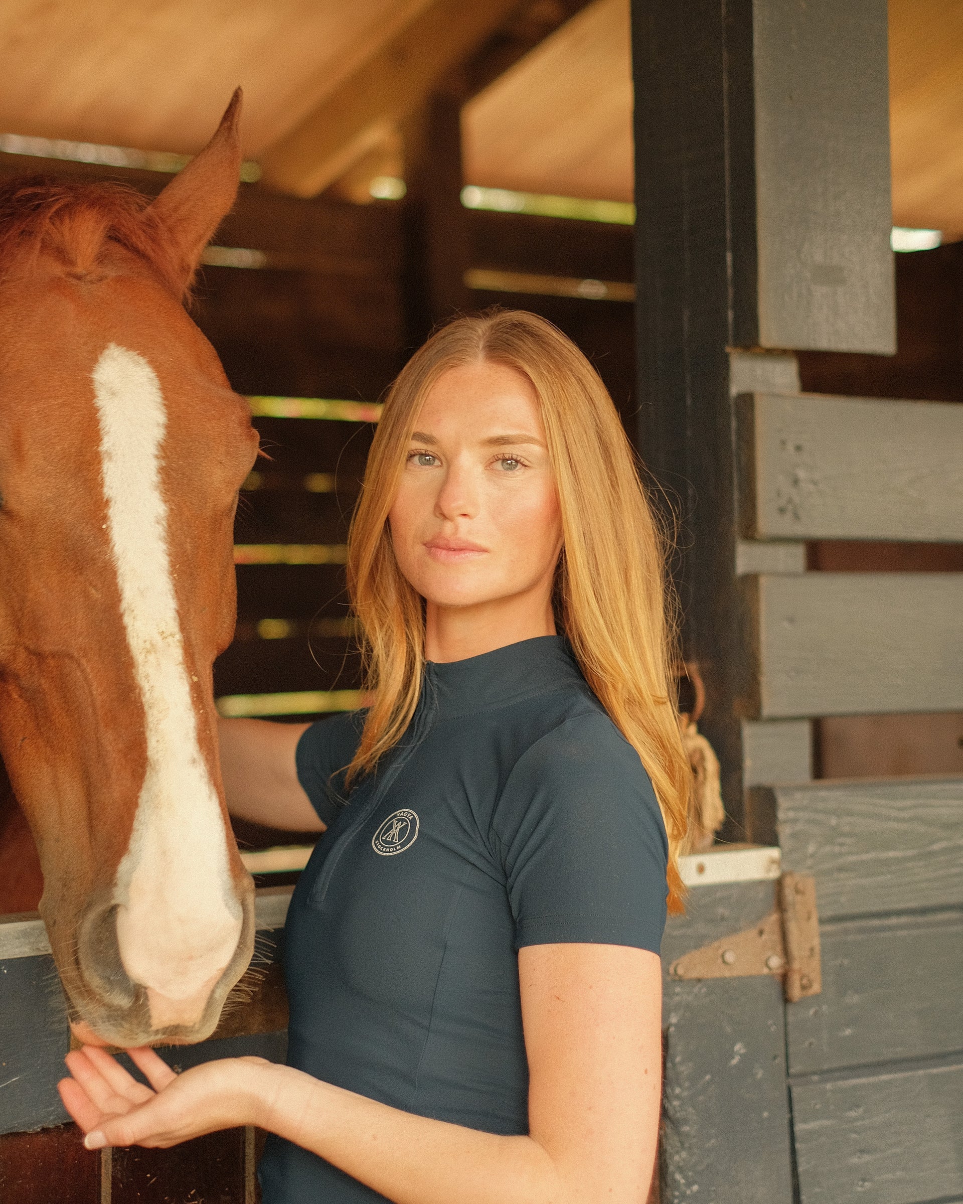Half Zip Short Sleeve Navy
