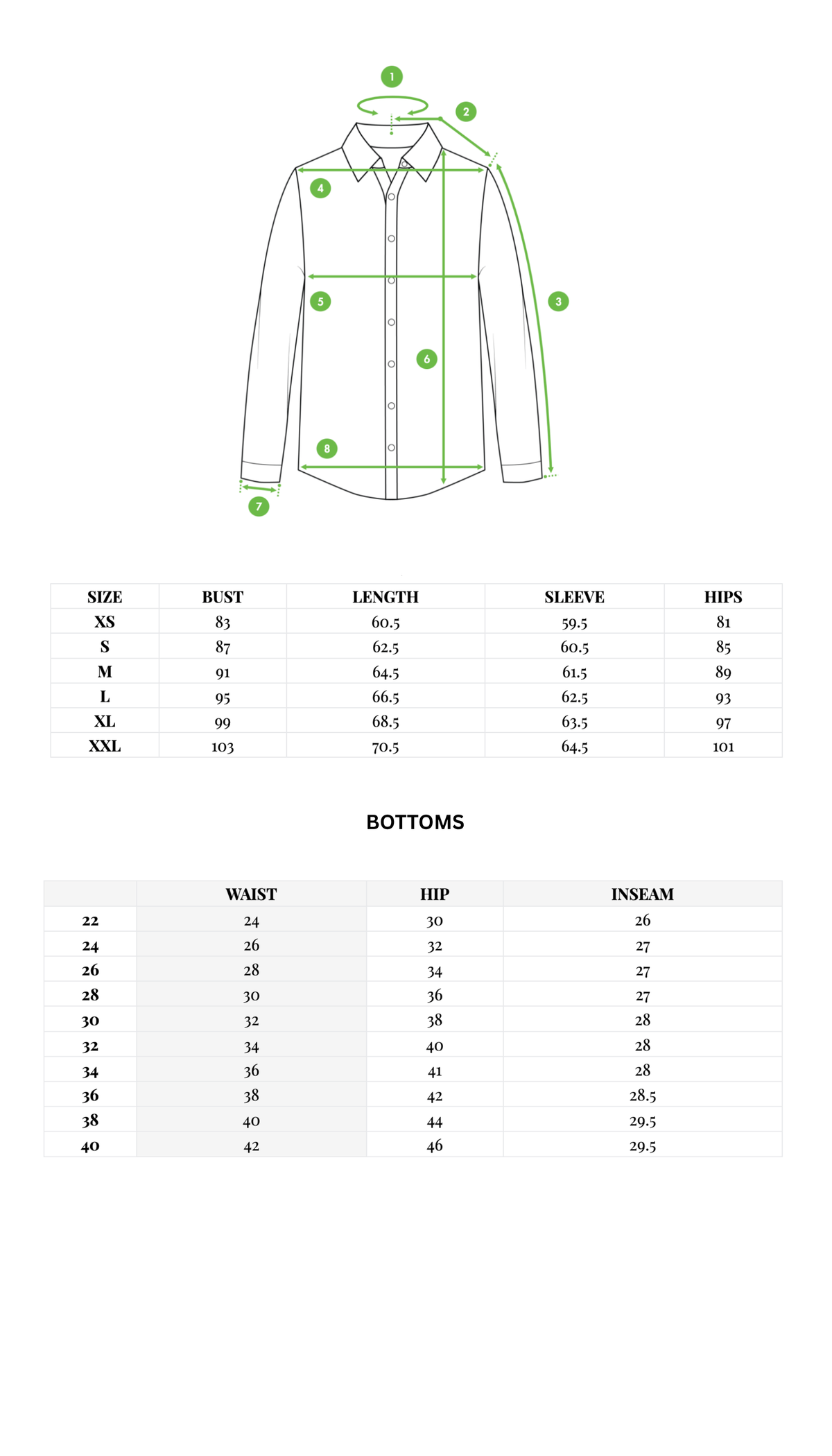 Size guide