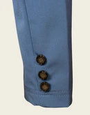 Mid Blue | Espoir Ladies Inspire Coolmax Show Jacket, close-up of the cuff buttons
