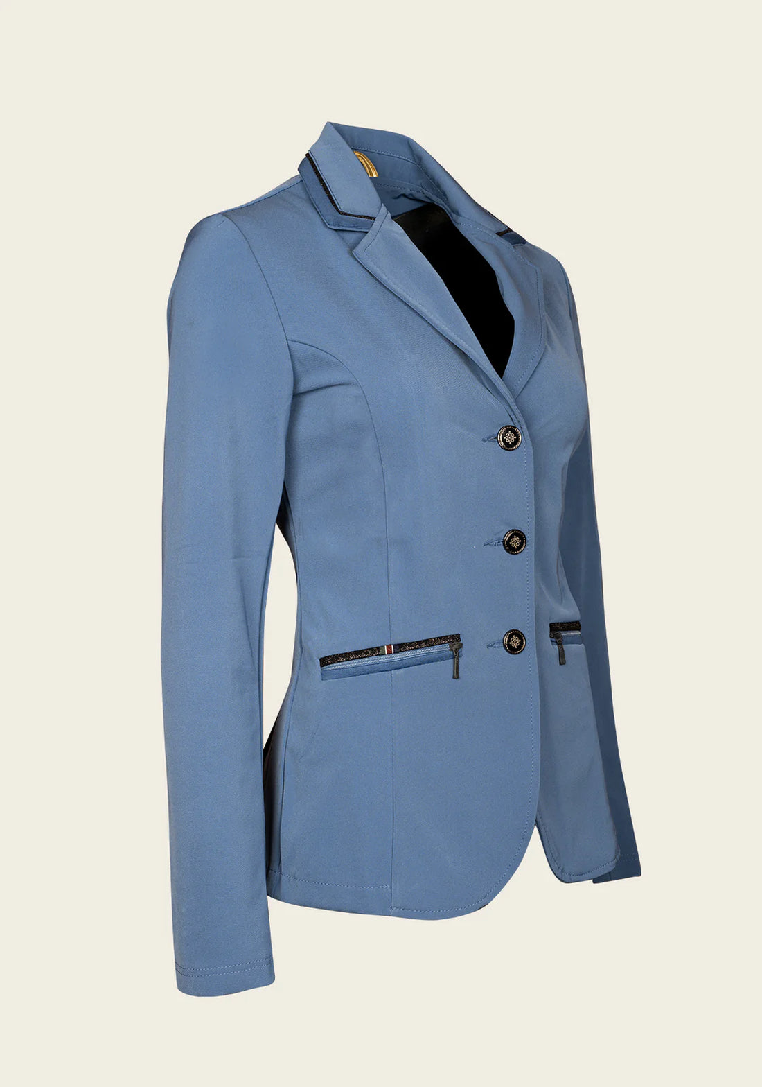 Blue | Ladies Mesh Show Jacket, mesh show jacket, three-quarter flat product shot
